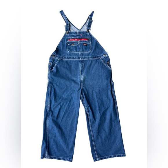Dickies Bib Overalls Blue Relaxed Fit Carpenter Denim Workwear Men’s Size XL - Picture 1 of 5